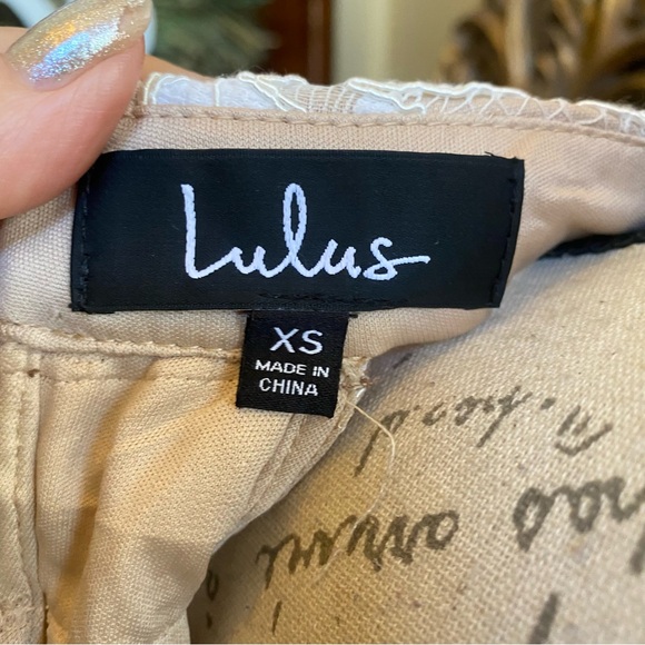 LuLu’s lace off white nude lined halter jumpsuit - Picture 11 of 11